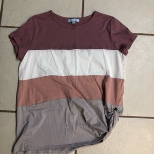 She and Sky colorblock top